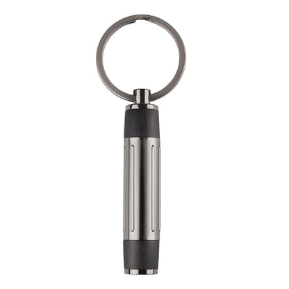 HUGO BOSS HAK306A Μπρελόκ Gear Ribs Black Key Ring - Κοσμηματοπωλείο Goldy