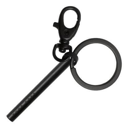 HUGO BOSS HAK746A Μπρελόκ Essential Matte Black Key Ring - Κοσμηματοπωλείο Goldy
