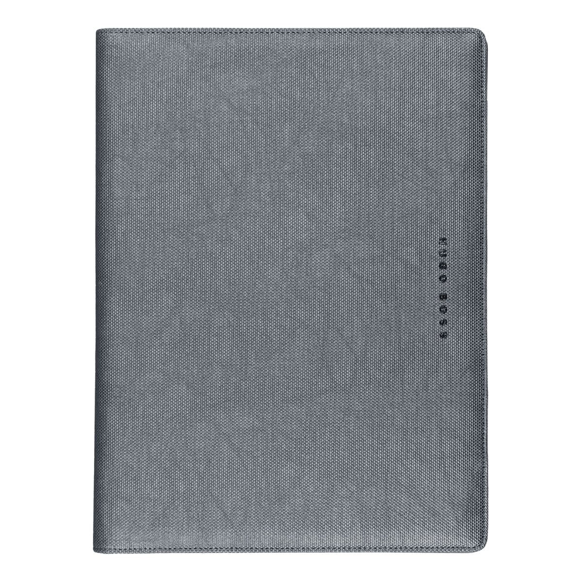 HUGO BOSS HDF105J Ντοσιέ A4 Gleam Dark Grey Folder - Κοσμηματοπωλείο Goldy