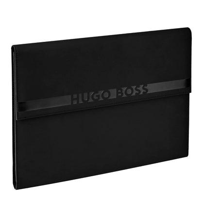 HUGO BOSS HDF309A Ντοσιέ A4 Cloud Matte Black Folder - Κοσμηματοπωλείο Goldy