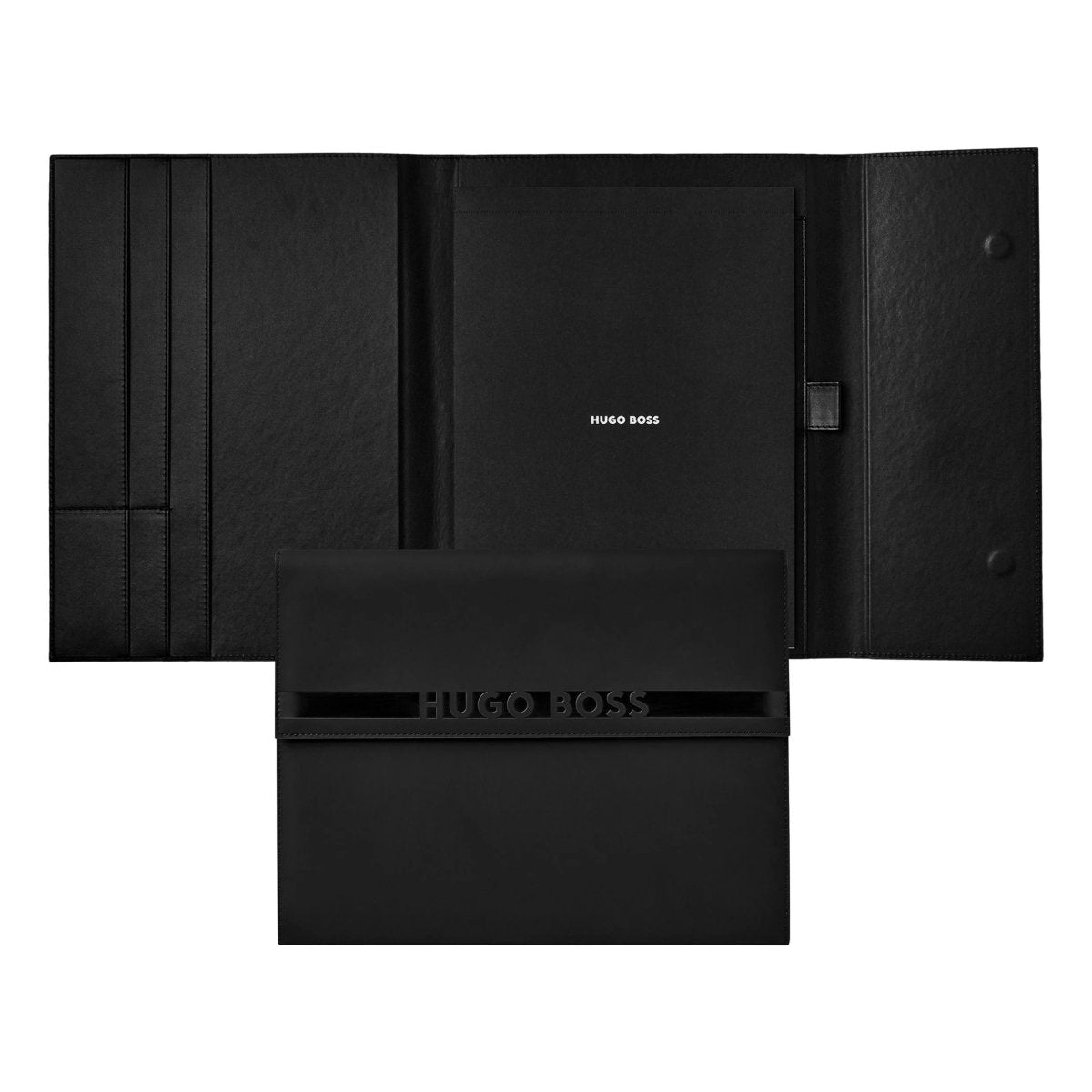 HUGO BOSS HDF309A Ντοσιέ A4 Cloud Matte Black Folder - Κοσμηματοπωλείο Goldy