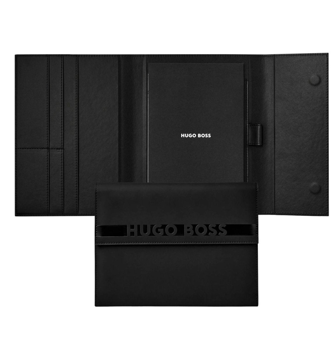 HUGO BOSS HDM309A Ντοσιέ A5 Cloud Matte Black Folder - Κοσμηματοπωλείο Goldy