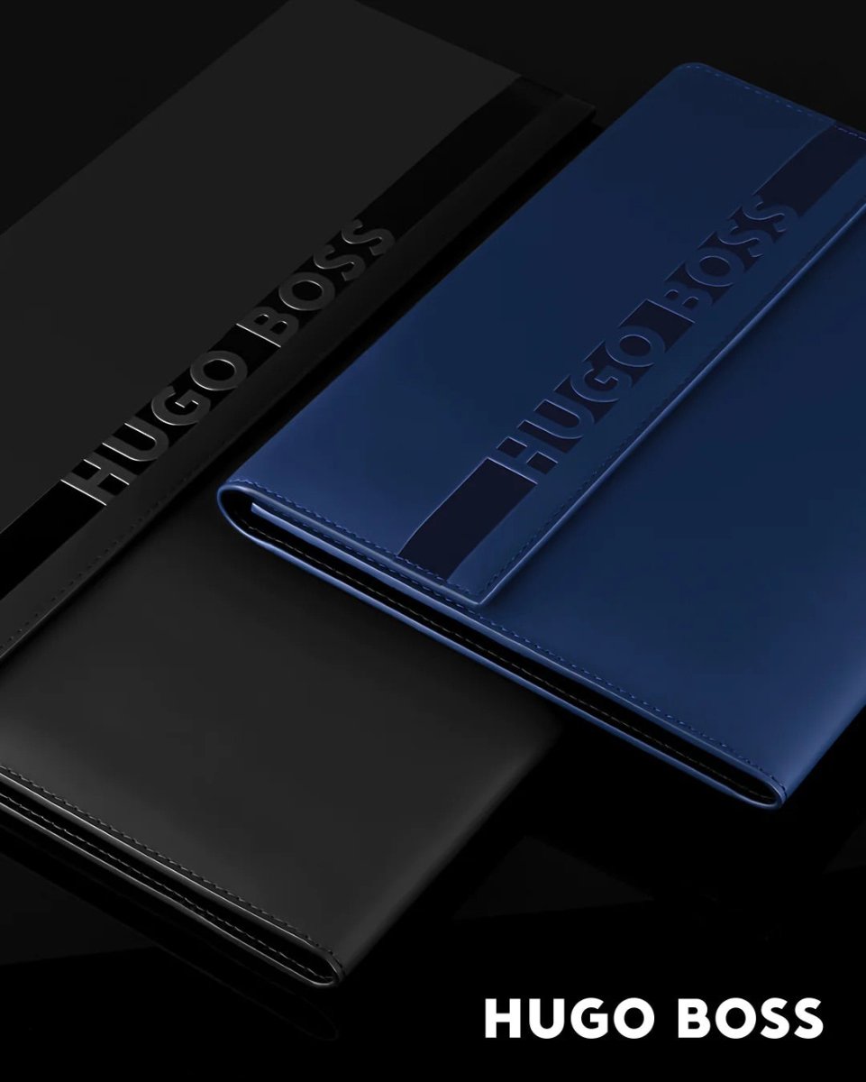 HUGO BOSS HDM309A Ντοσιέ A5 Cloud Matte Black Folder - Κοσμηματοπωλείο Goldy