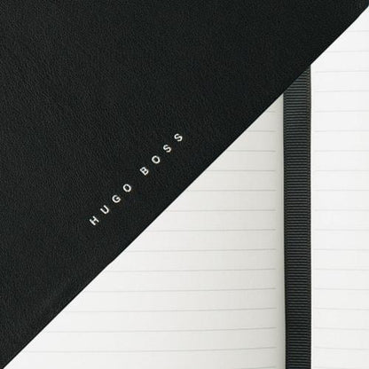 HUGO BOSS HNF808A Σημειωματάριο A4 Stripe Black Notebook - Κοσμηματοπωλείο Goldy