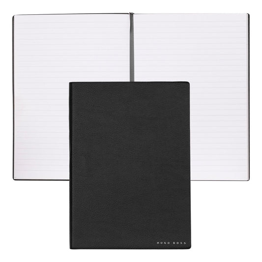 HUGO BOSS HNH121AL Σημειωματάριο A5 Essential Storyline Black Notebook - Κοσμηματοπωλείο Goldy