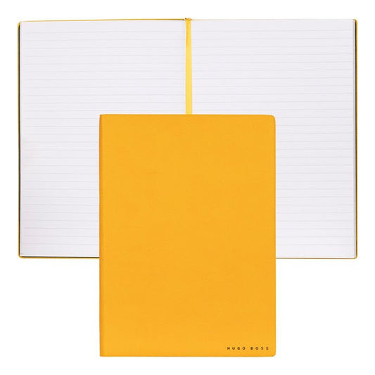 HUGO BOSS HNH121SL Σημειωματάριο A5 Essential Storyline Yellow Notebook - Κοσμηματοπωλείο Goldy