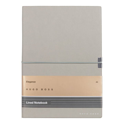 HUGO BOSS HNH124KL Σημειωματάριο A5 Essential Storyline Grey Notebook - Κοσμηματοπωλείο Goldy