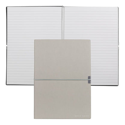 HUGO BOSS HNH124KL Σημειωματάριο A5 Essential Storyline Grey Notebook - Κοσμηματοπωλείο Goldy