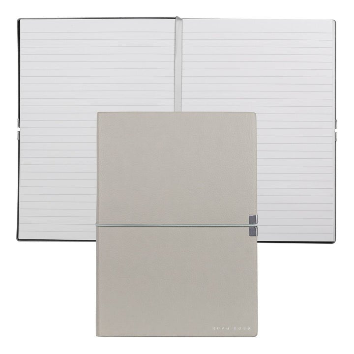 HUGO BOSS HNH124KL Σημειωματάριο A5 Essential Storyline Grey Notebook - Κοσμηματοπωλείο Goldy