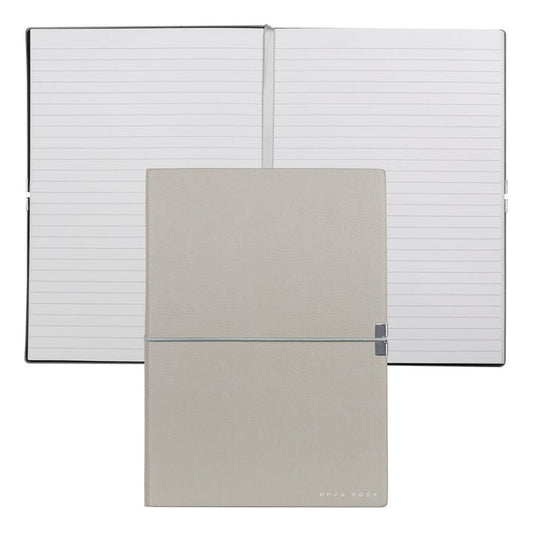 HUGO BOSS HNH124KL Σημειωματάριο A5 Essential Storyline Grey Notebook - Κοσμηματοπωλείο Goldy