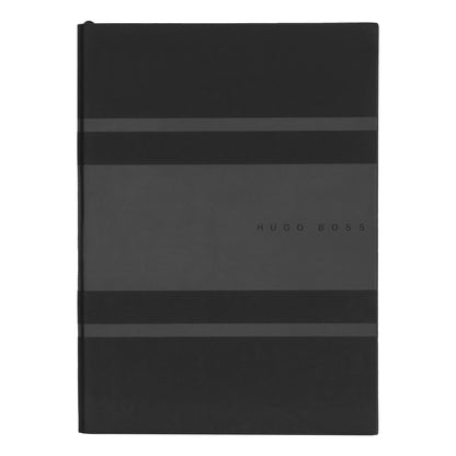 HUGO BOSS HNH127AD Σημειωματάριο A5 Essential Gear Matrix Black Notebook - Κοσμηματοπωλείο Goldy