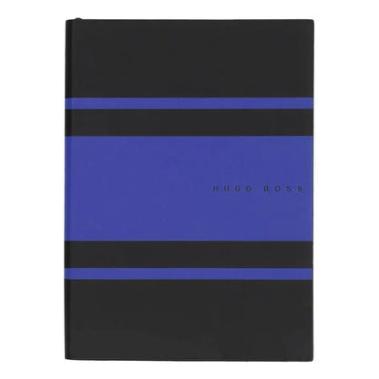 HUGO BOSS HNH127LD Σημειωματάριο A5 Essential Gear Matrix Blue Notebook - Κοσμηματοπωλείο Goldy