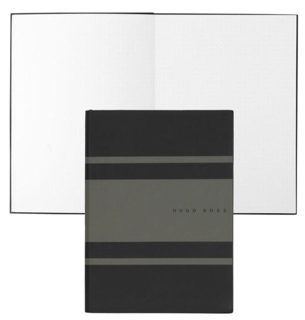 HUGO BOSS HNH127TD Σημειωματάριο A5 Essential Gear Matrix Khaki Notebook - Κοσμηματοπωλείο Goldy