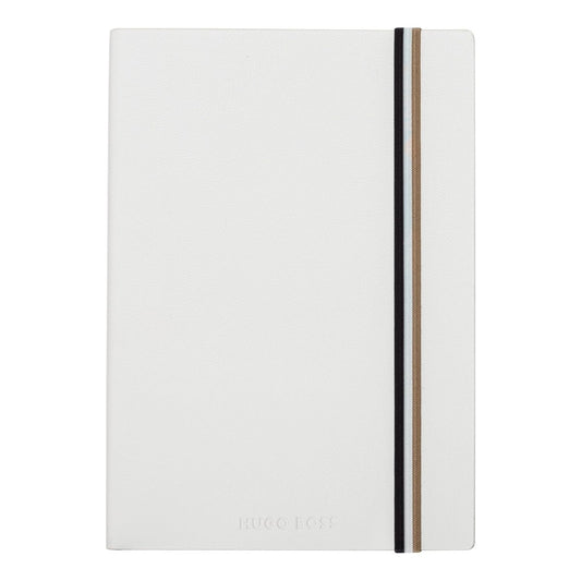 HUGO BOSS HNH321WL Σημειωματάριο A5 Iconic White Lined Notebook - Κοσμηματοπωλείο Goldy