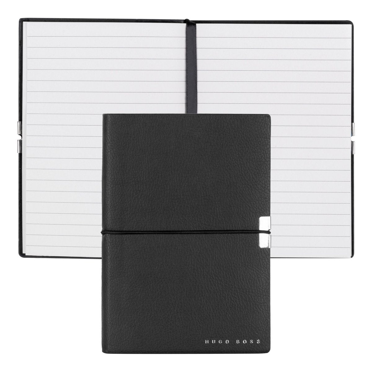 HUGO BOSS HNM124AL Σημειωματάριο A6 Elegance Storyline Black Notebook - Κοσμηματοπωλείο Goldy