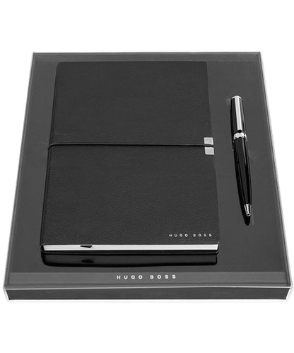 HUGO BOSS HPBH124A Σετ Ballpoint Pen & Note Pad A5 Gift Set - Κοσμηματοπωλείο Goldy