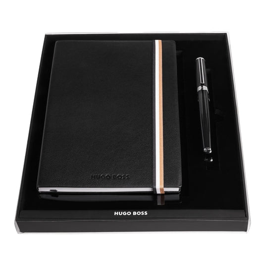 HUGO BOSS HPHP254A Σετ Fountain Pen & Note Pad A5 Gift Set - Κοσμηματοπωλείο Goldy