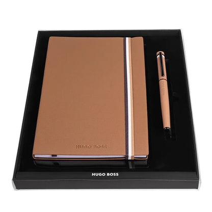 HUGO BOSS HPHR352X Σετ Rollerball Pen & Note Pad A5 Gift Set - Κοσμηματοπωλείο Goldy