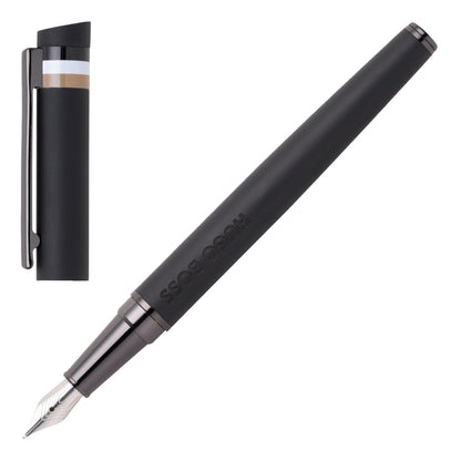 HUGO BOSS HSG3522A Πένα Loop Black Iconic Fountain Pen - Κοσμηματοπωλείο Goldy