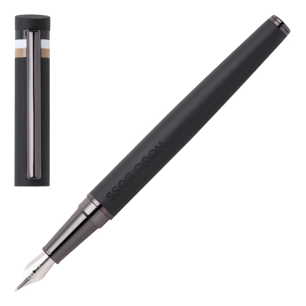 HUGO BOSS HSG3522A Πένα Loop Black Iconic Fountain Pen - Κοσμηματοπωλείο Goldy