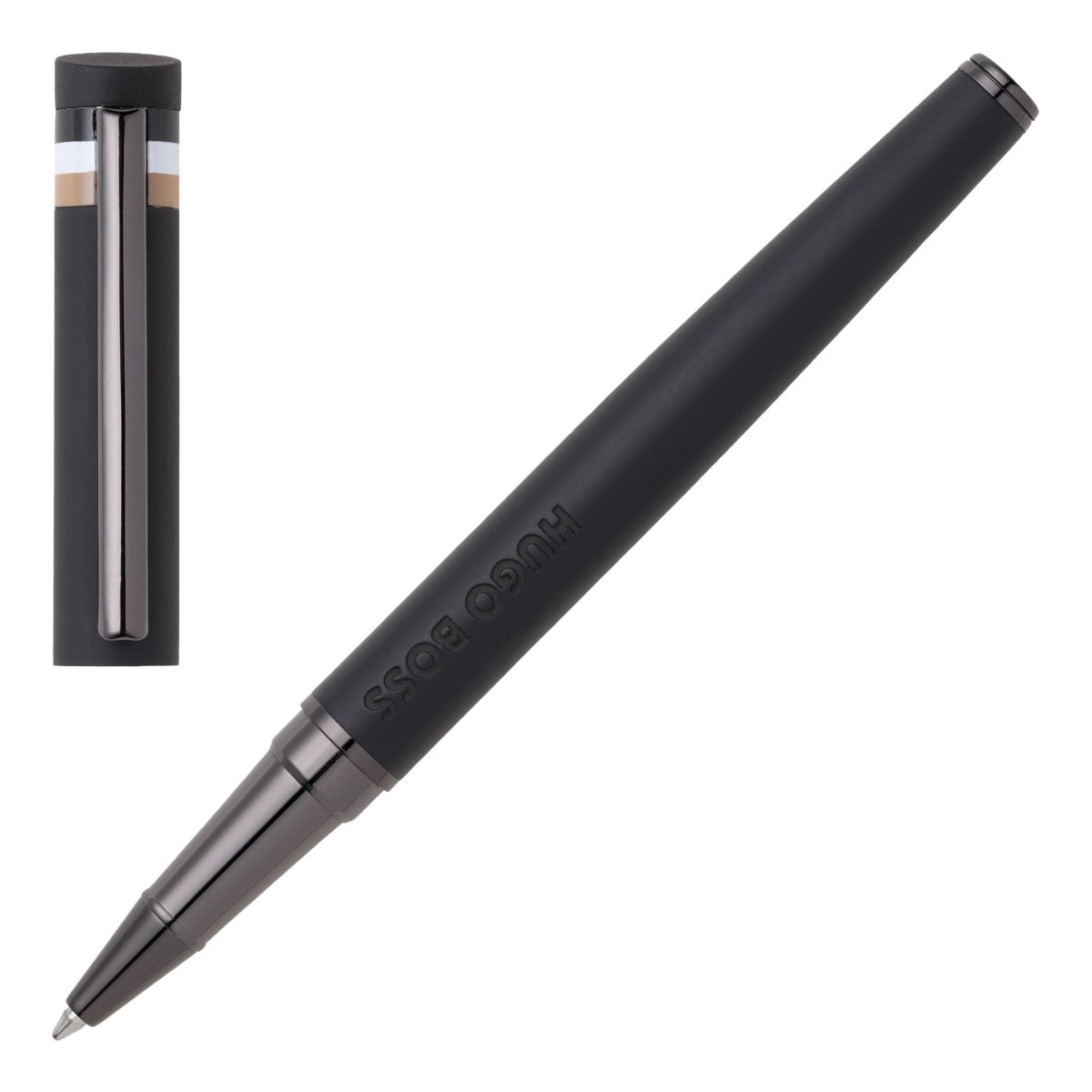 HUGO BOSS HSG3525A Στυλό Loop Black Iconic Rollerball Pen - Κοσμηματοπωλείο Goldy