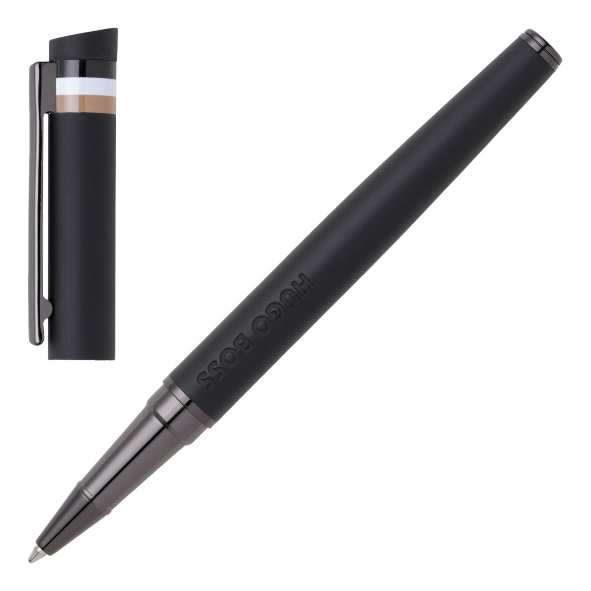 HUGO BOSS HSG3525A Στυλό Loop Black Iconic Rollerball Pen - Κοσμηματοπωλείο Goldy