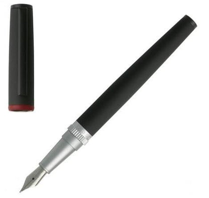 HUGO BOSS HSG8022A Πένα Gear Black Fountain Pen - Κοσμηματοπωλείο Goldy