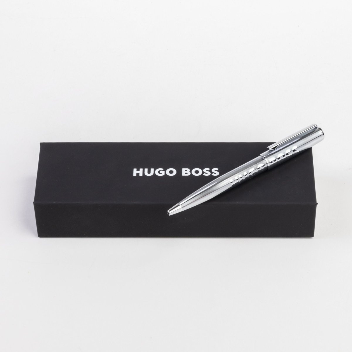 HUGO BOSS HSH2094B Στυλό Label Chrome Ballpoint Pen - Κοσμηματοπωλείο Goldy