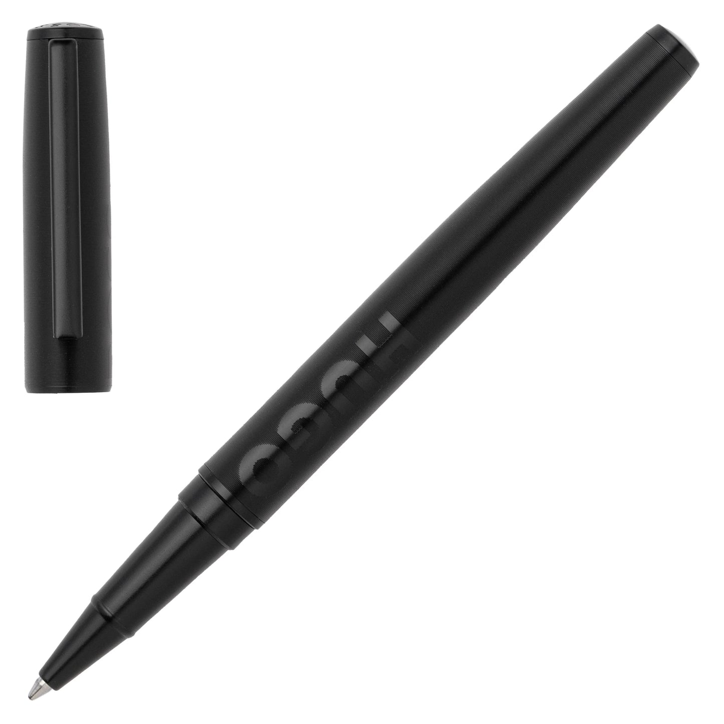 HUGO BOSS HSH2095A Στυλό Label Black Rollerball Pen - Κοσμηματοπωλείο Goldy