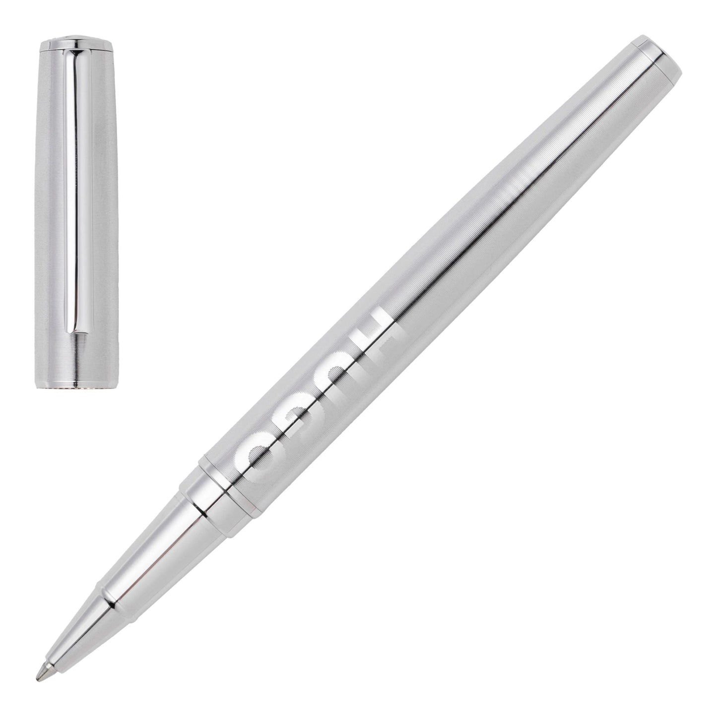 HUGO BOSS HSH2095B Στυλό Label Chrome Rollerball Pen - Κοσμηματοπωλείο Goldy