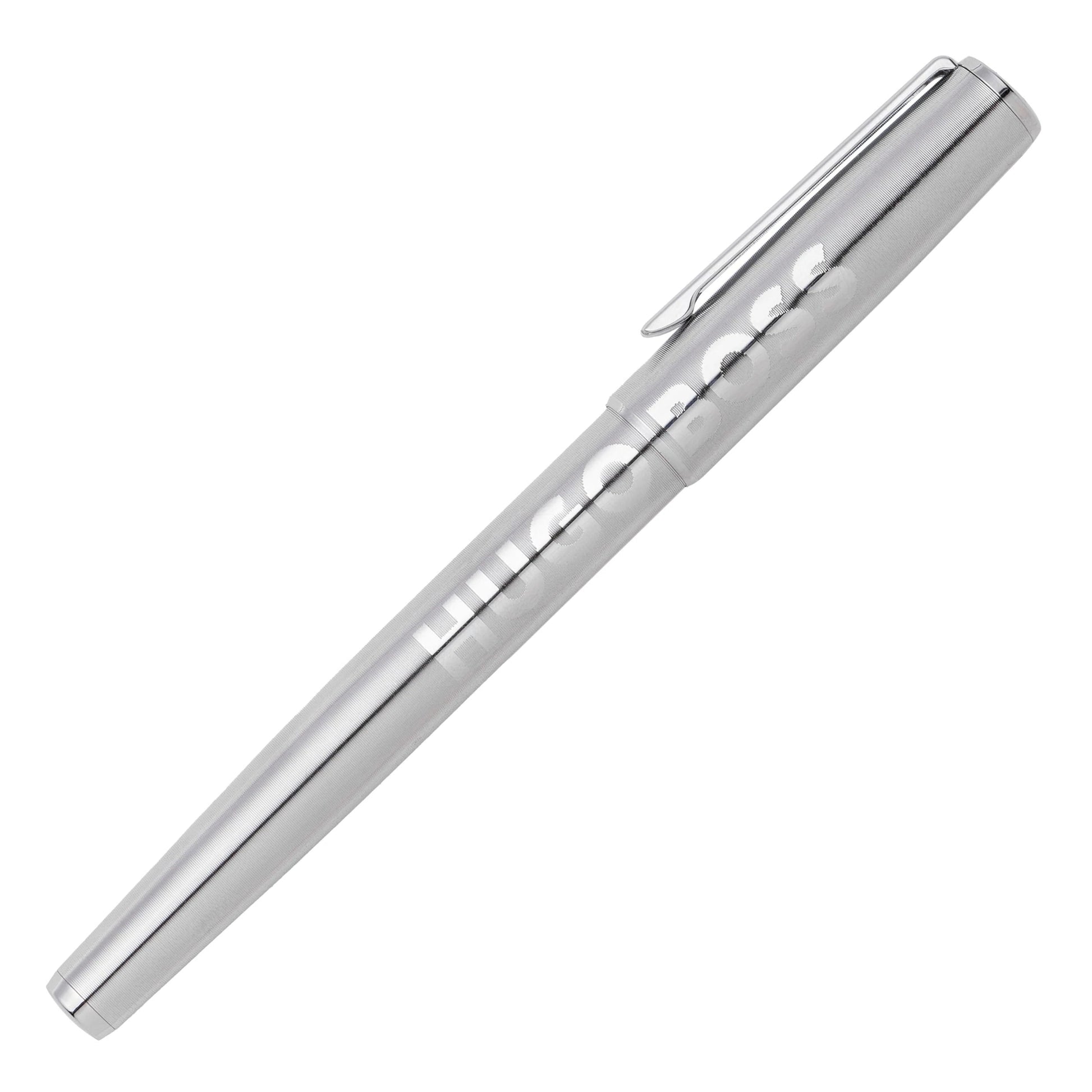 HUGO BOSS HSH2095B Στυλό Label Chrome Rollerball Pen - Κοσμηματοπωλείο Goldy