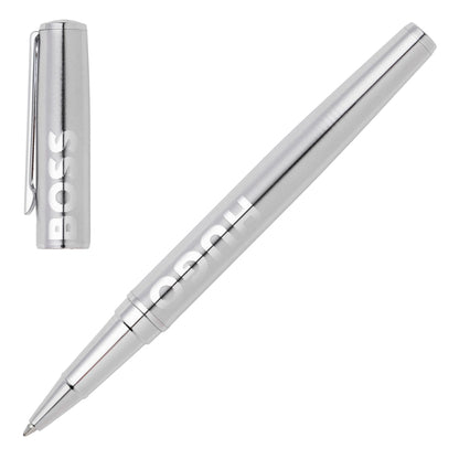 HUGO BOSS HSH2095B Στυλό Label Chrome Rollerball Pen - Κοσμηματοπωλείο Goldy