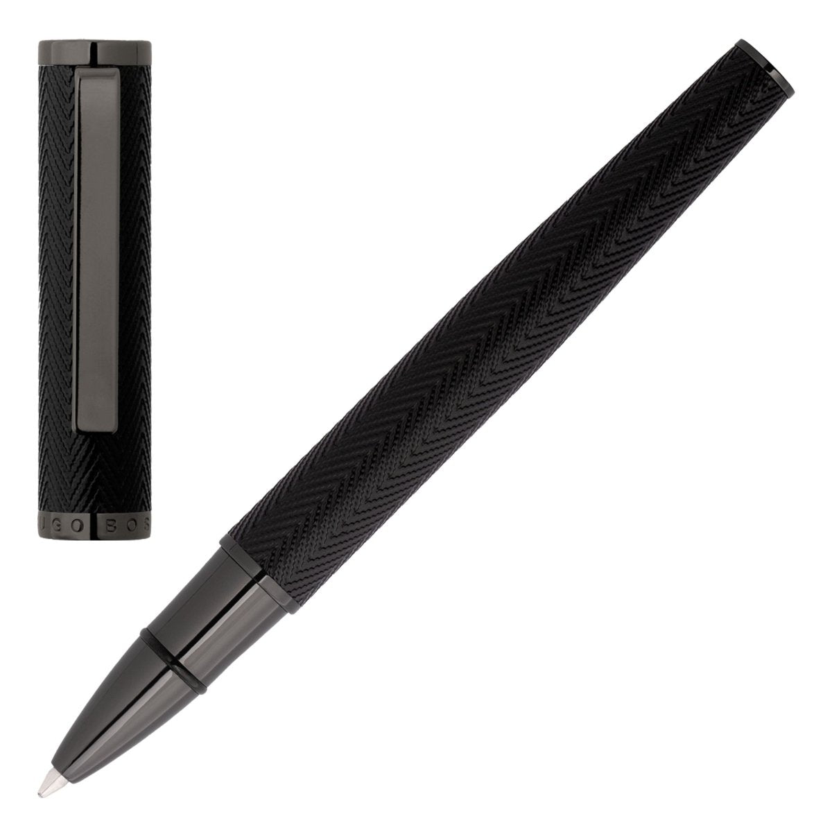 HUGO BOSS HSI1065D Στυλό Formation Herringbone Gun Rollerball Pen - Κοσμηματοπωλείο Goldy