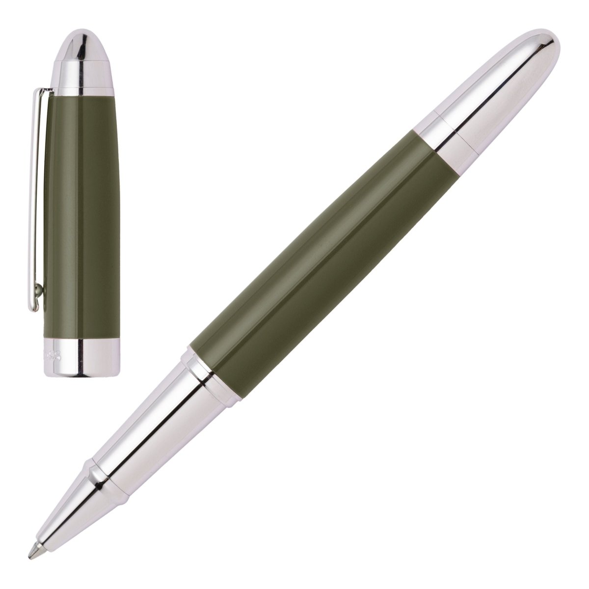 HUGO BOSS HSN0015T Στυλό Icon Khaki/Gun Rollerball Pen - Κοσμηματοπωλείο Goldy