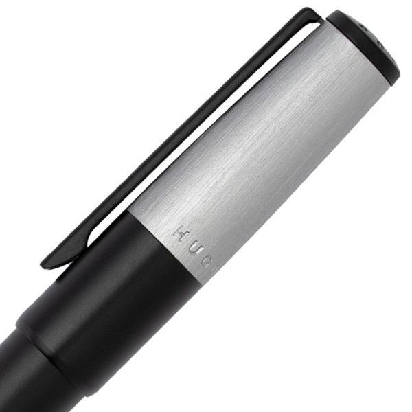 HUGO BOSS HSN1892B Πένα Gear Minimal Black & Chrome Fountain Pen - Κοσμηματοπωλείο Goldy