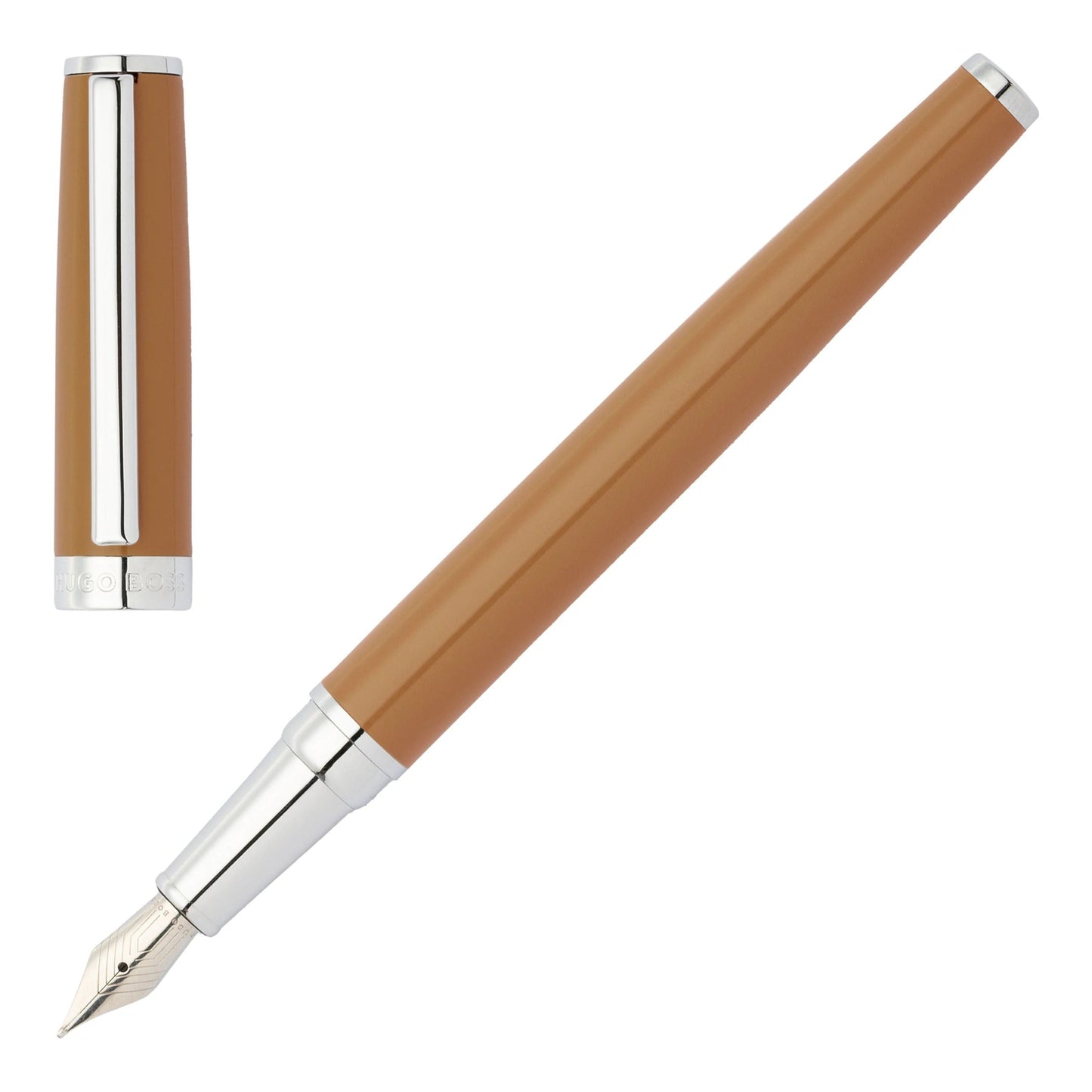 HUGO BOSS HSN2542Z Πένα Gear Icon Camel Fountain Pen - Κοσμηματοπωλείο Goldy