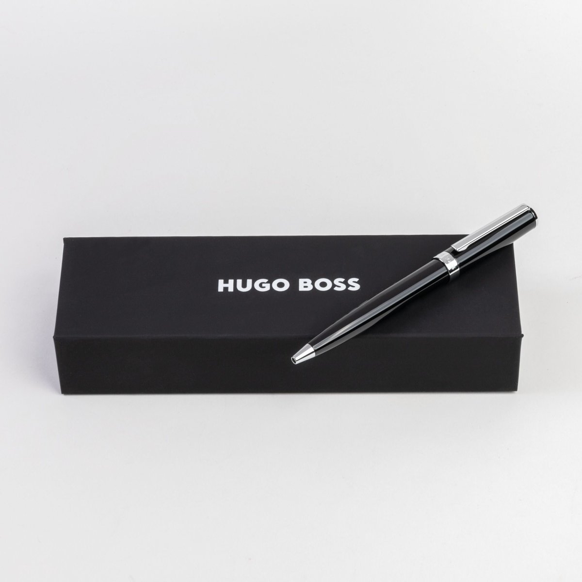 HUGO BOSS HSN2544A Στυλό Gear Icon Black Ballpoint Pen - Κοσμηματοπωλείο Goldy