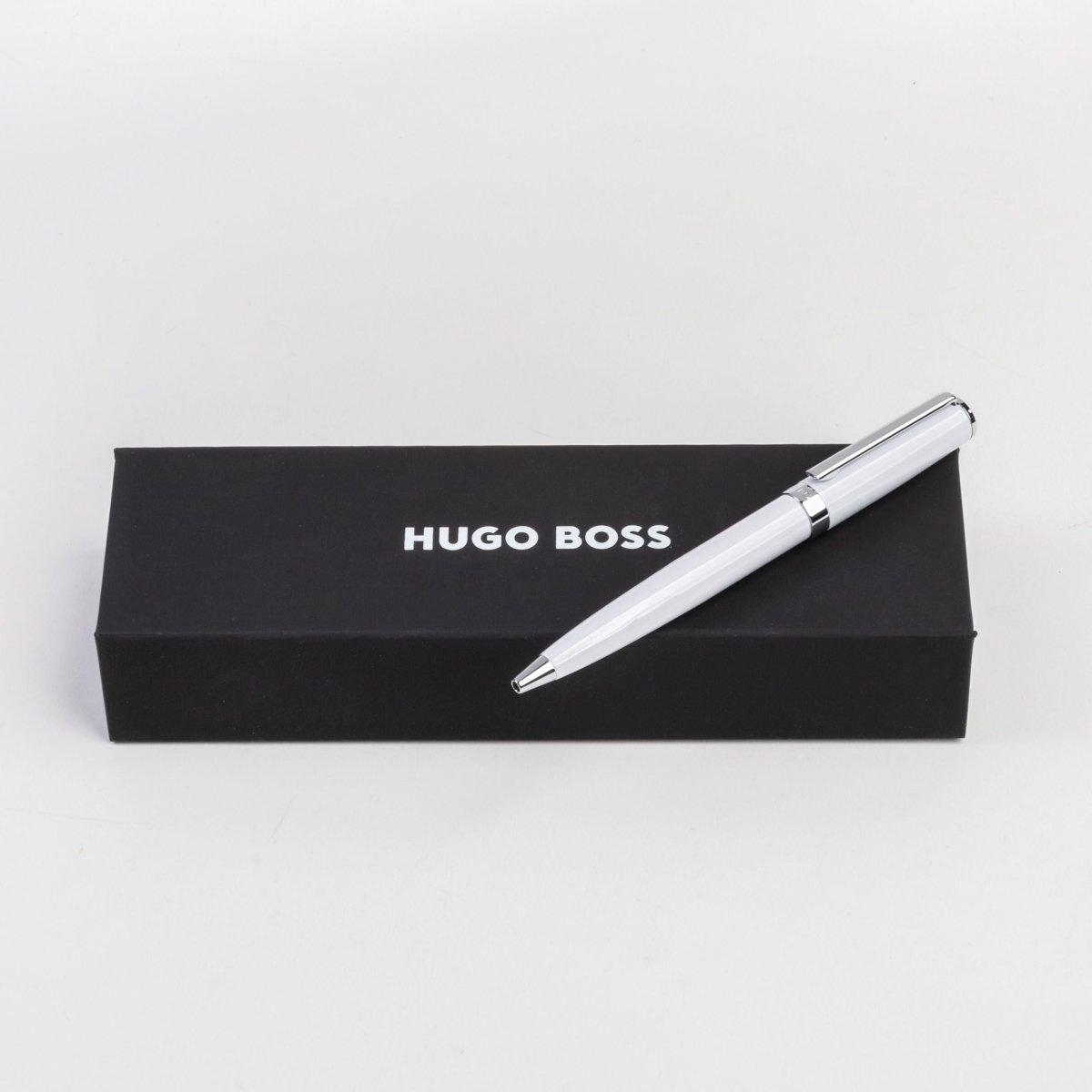 HUGO BOSS HSN2544G Στυλό Gear Icon White Ballpoint Pen - Κοσμηματοπωλείο Goldy