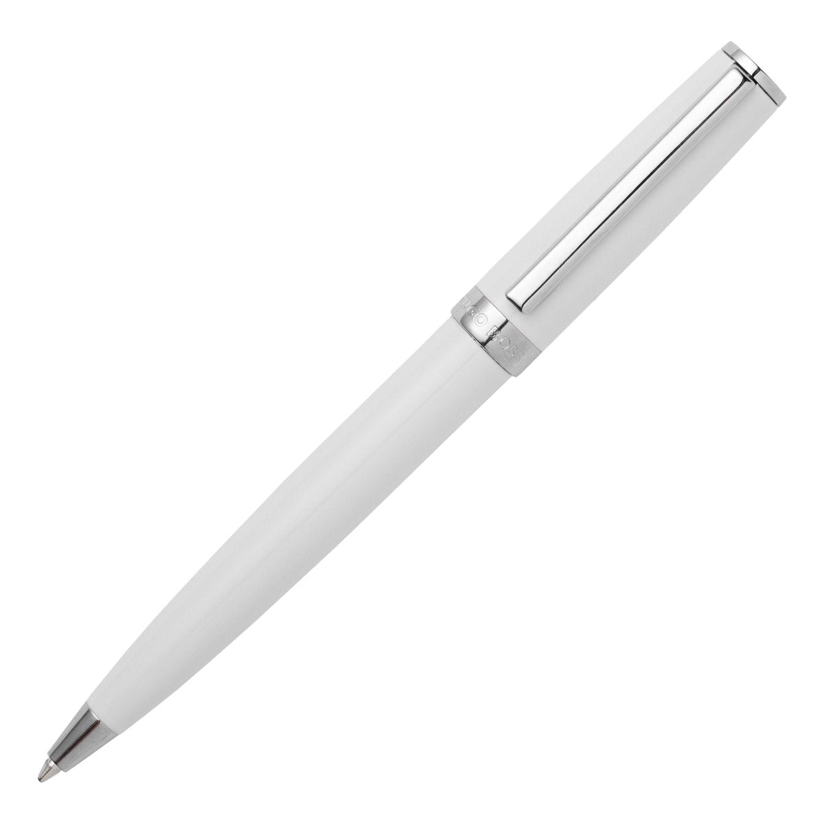 HUGO BOSS HSN2544G Στυλό Gear Icon White Ballpoint Pen - Κοσμηματοπωλείο Goldy