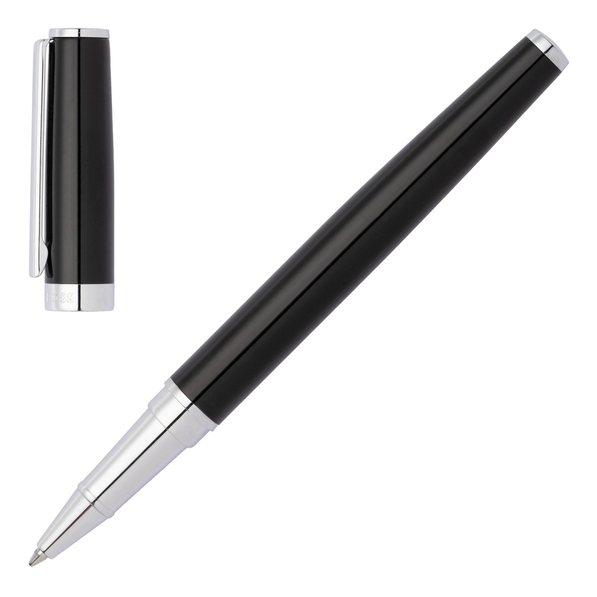 HUGO BOSS HSN2545A Στυλό Gear Icon Black Rollerball Pen - Κοσμηματοπωλείο Goldy