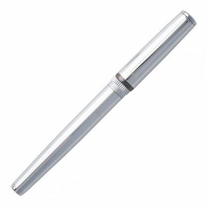 HUGO BOSS HSN9672B Πένα Gear Metal Chrome Fountain Pen - Κοσμηματοπωλείο Goldy
