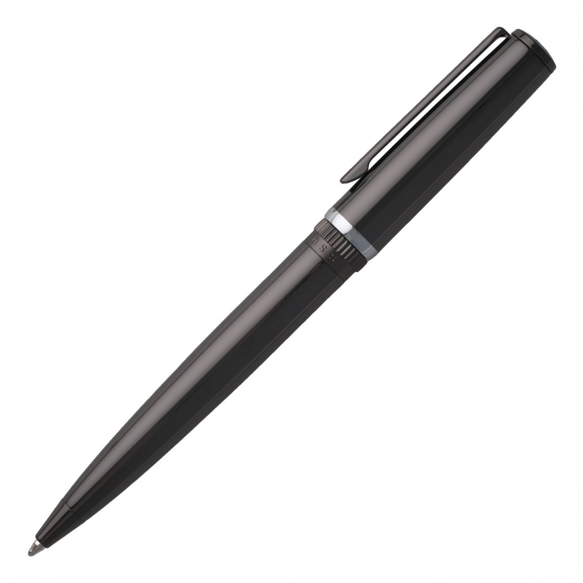 HUGO BOSS HSN9674D Στυλό Gear Metal Dark Chrome Ballpoint Pen - Κοσμηματοπωλείο Goldy