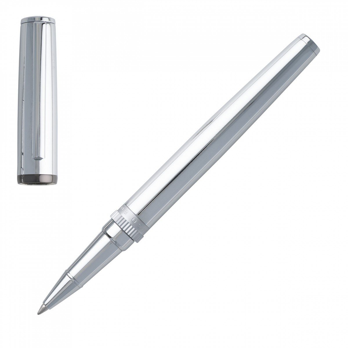 HUGO BOSS HSN9675B Στυλό Gear Metal Chrome Rollerball Pen - Κοσμηματοπωλείο Goldy