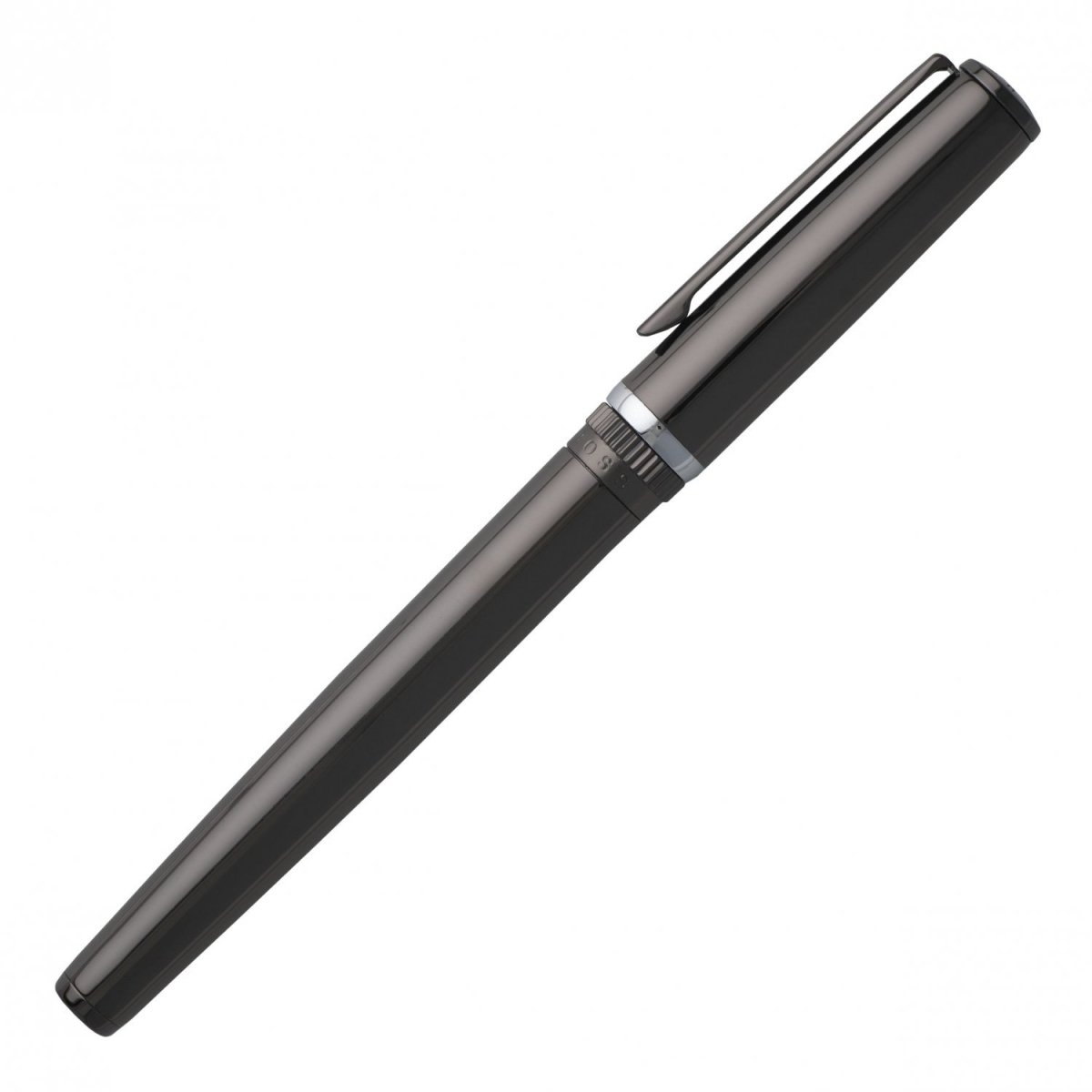 HUGO BOSS HSN9675D Στυλό Gear Metal Dark Chrome Rollerball Pen - Κοσμηματοπωλείο Goldy