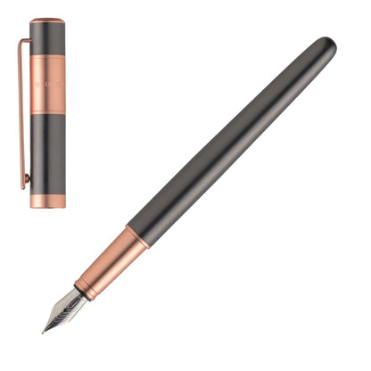 HUGO BOSS HSR0982D Πένα Ribbon Matt Gun Fountain Pen - Κοσμηματοπωλείο Goldy