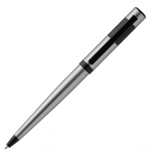 HUGO BOSS HSR0984B Ribbon Matte Chrome Ballpoint Pen - Κοσμηματοπωλείο Goldy