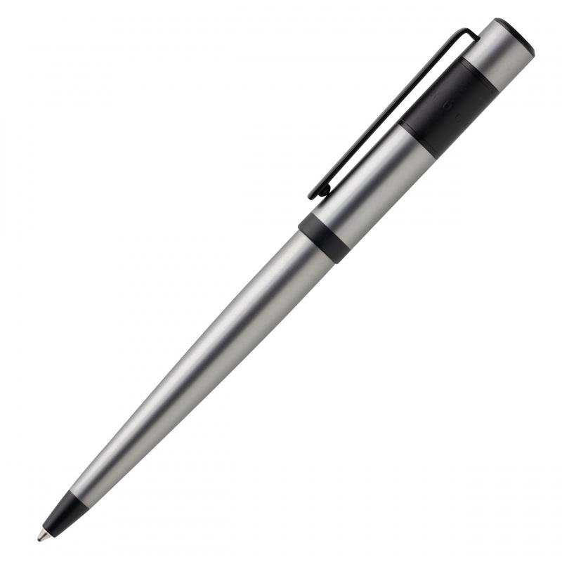 HUGO BOSS HSR0984B Ribbon Matte Chrome Ballpoint Pen - Κοσμηματοπωλείο Goldy