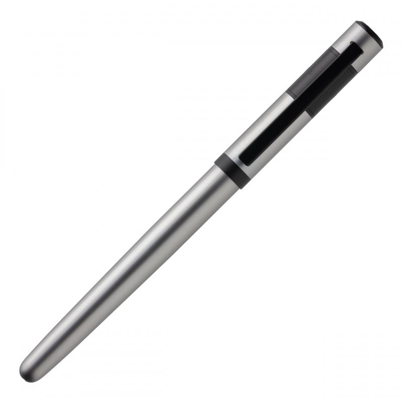 HUGO BOSS HSR0985B Στυλό Ribbon Matte Chrome Rollerball Pen - Κοσμηματοπωλείο Goldy