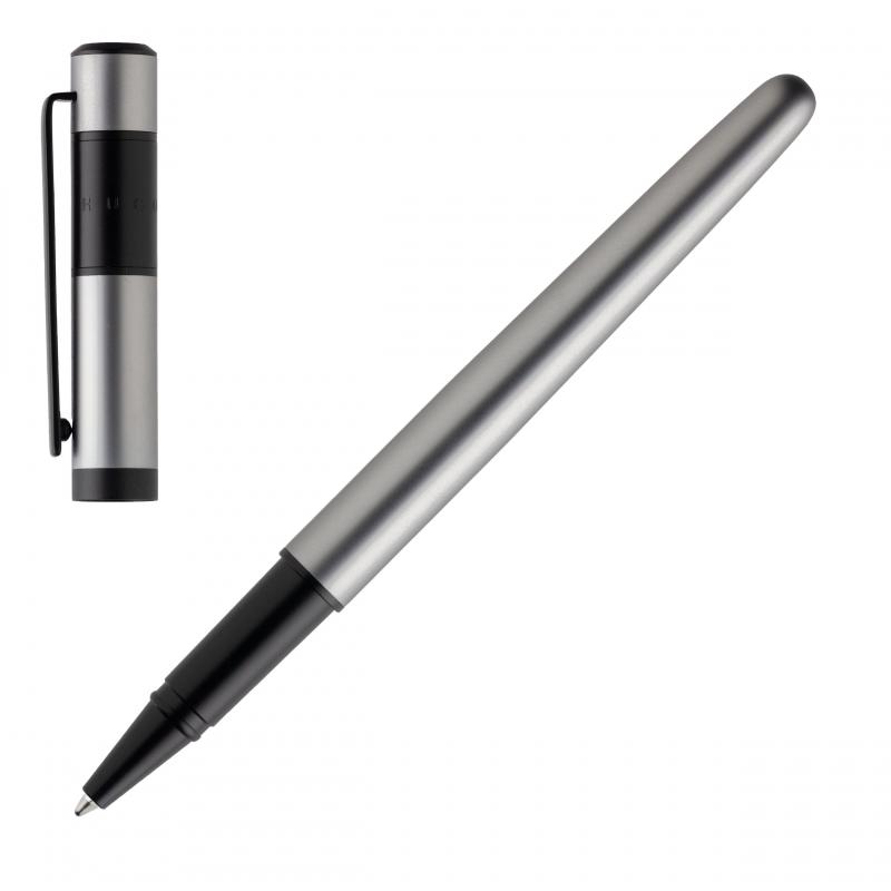 HUGO BOSS HSR0985B Στυλό Ribbon Matte Chrome Rollerball Pen - Κοσμηματοπωλείο Goldy