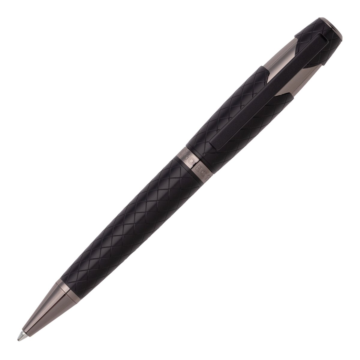 HUGO BOSS HSS2524A Στυλό Chevron Black Ballpoint Pen - Κοσμηματοπωλείο Goldy